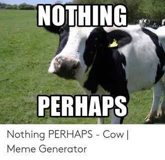 NOTHING PERHAPS Nothing PERHAPS - Cow Meme Generator Meme on