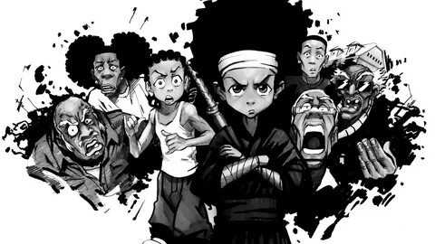 Wallpaper : The Boondocks, Huey Freeman, Riley Freeman, Uncl