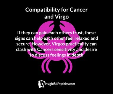 Cancer and Virgo Compatibility - Water + Earth Virgo and can