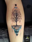 Tatuaje árbol de vida, el crecimiento, la experiencia y la v