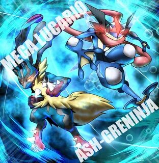 Mega Lucario and Ash-Greninja- by Kivwolf -- Fur Affinity do