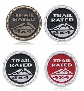 metal Car styling Trail Rated 4X4 3D Emblem Badge For Jeep W