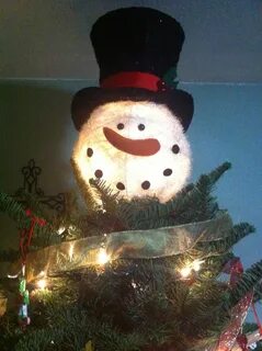 Snowman tree topper from Cracker Barrel Snowman tree topper,