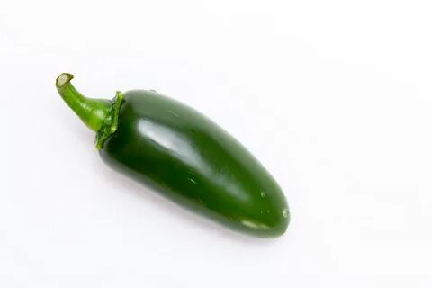 Green Jalapeno Pepper on white free image download