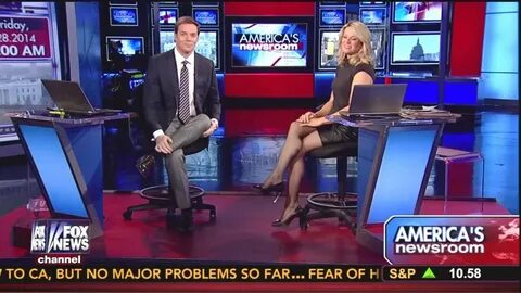 Martha MacCallum leather skirt, black hose 2-28-14 - YouTube