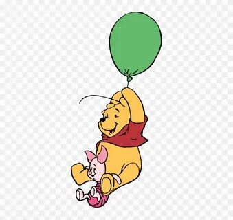 Pooh, Piglet Floating From Balloon - Winnie The Pooh And Pig