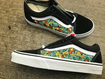 Custom Vans Old Skool Pokemon Print New Men & Women: купить 