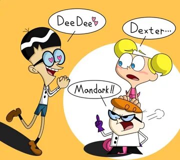 Dexter protecting Dee Dee from Mandark! Dexter laboratory, D