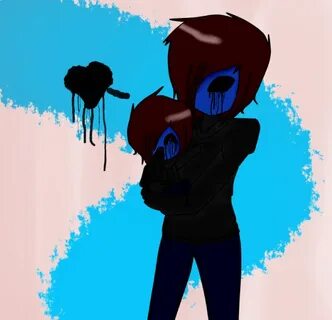 Drawn eyeless jack genderbend - Pencil and in color drawn ey