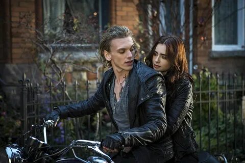 Jamie Campbell Bower and Lily Collins in The Mortal Instrume