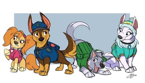 @nbmercury convinced me to doodle some Paw Patrol pups lmao 