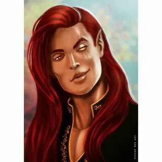 Lucien from ACOTAR series by skylar.red.art on ig A court of