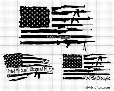 American Gun Flag svg Rifle flag svg Guns svg 2nd Amendment 