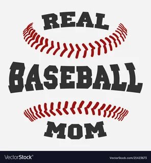 Baseball mom typography Royalty Free Vector Image