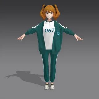 ArtStation - Squid Game Player Outfit In Marvelous Designer 