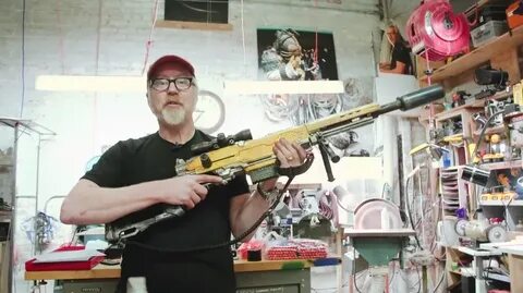 Adam Savage Paints and Modifies a Nerf Longstrike Rifle in a