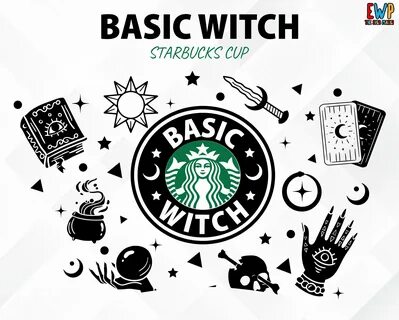 Starbucks Основные Ведьма Кубок SVG Magic Таро SVG Полный Et