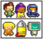 Enter The Gungeon Base 6 Characters (No Cultist) Pixel Art M