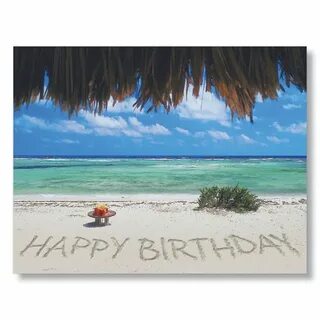 Happy Birthday On The Beach Card HRdirect in 2022 Happy birt