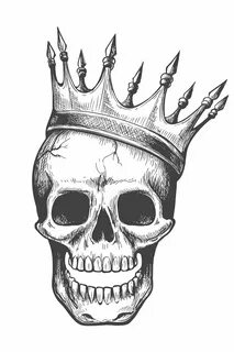 Skull king tattoo (1247596) Illustrations Design Bundles