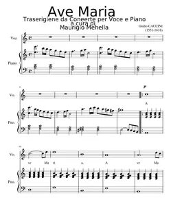 Ave María-Caccini Sheet music for Piano, Vocals (Piano-Voice