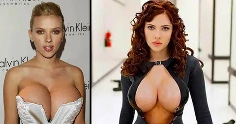 Scarlett Johansson Balloon Boobs Topless.