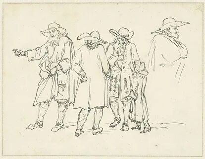 File:Schetsen van staande mannen met een jongetje, RP-T-1887