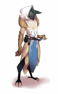 Paladin / Cleric Kenku Fantasy character design, Concept art