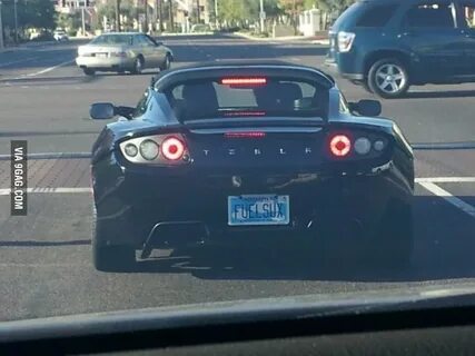 Saw this tesla with the best vanity plate - Funny Funny lice