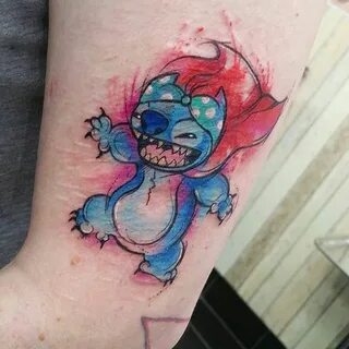 Water Color Tattoo 👽 Disney stitch tattoo, Stitch tattoo, Li