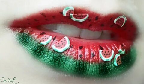 Watermelon lip art - Chuchy5's Sta.sh
