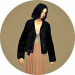 SIMS4 Marigold: Leather Jacket acc * Sims 4 Downloads