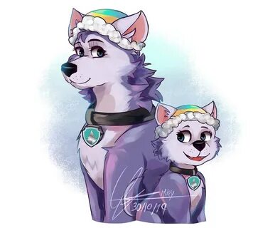 Everest by MilkyMatsu02 on DeviantArt Paw patrol cartoon, Ev