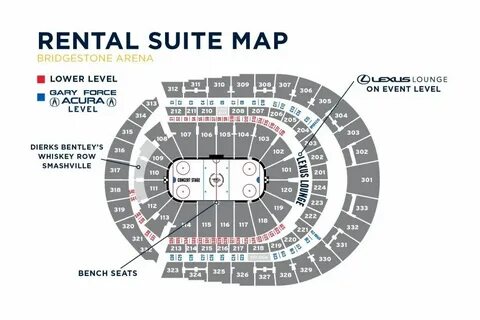 Seating Charts Bridgestone Arena pertaining to Bridgestone A