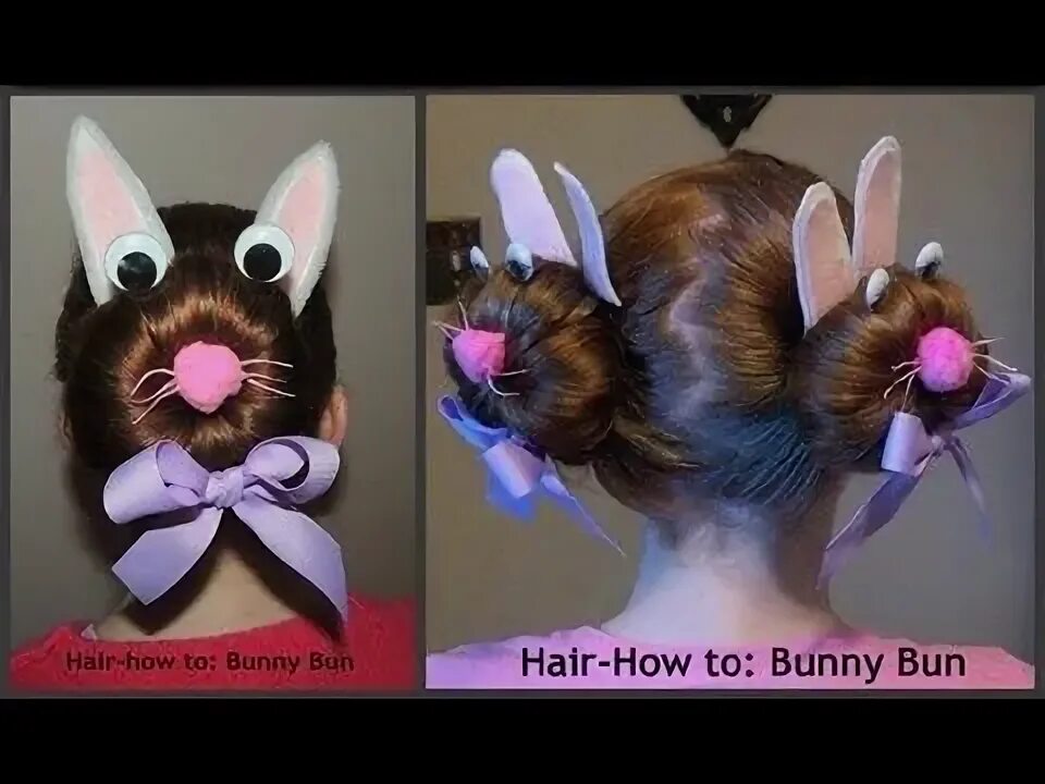 ♥ Bunny Bun ♥ Hair-How To Tutorial... Crazy hair days, Easte