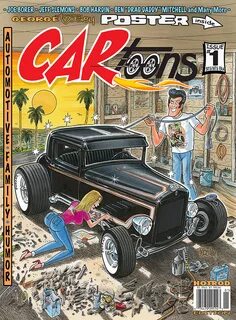 Issue #1 Poster Edition Cartoons magazine, Cartoon car drawi