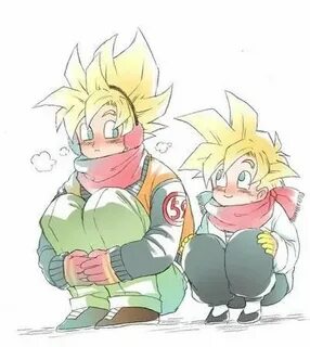 Goku and Gohan - this looks so adorable, they both look like