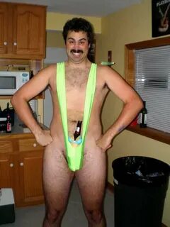 Borat in mankini boy at party full size. 