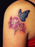 50 Butterfly tattoos with flowers for women - nenuno creativ