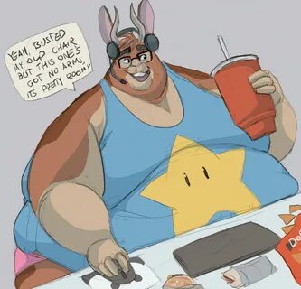 The big ol' gamer bun by CaptainJusticeVirtsuoso -- Fur Affinity dot net