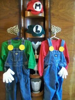 Details about Mario and Luigi Costumes Kids Super Mario Bros