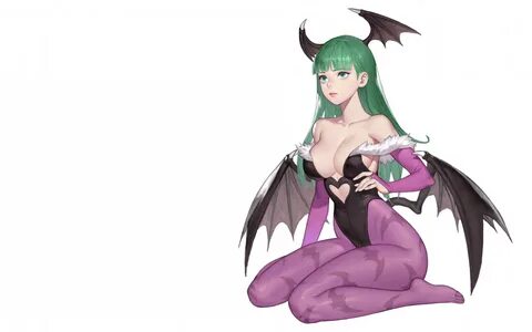 Скачать обои sexy, Anime, Morrigan, boobs, breasts, dark sta