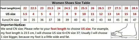 Japanese shoe sizes women'
