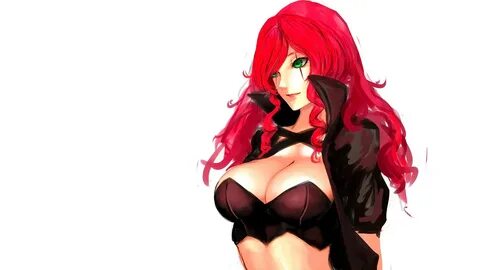 Download Wallpaper redhead, looking away, long hair, anime, anime girls, gr...