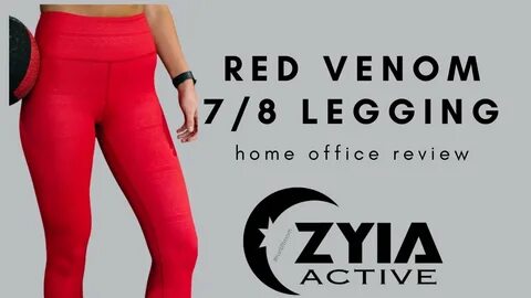 ZYIA Venom Leggings in Red - YouTube