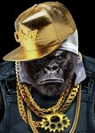 Hip Hop Rapper Gorilla' Poster by Fox Republic Displate