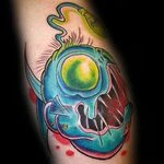 60 Angler Fish Tattoo Designs For Men - Deep Sea Ink Ideas A