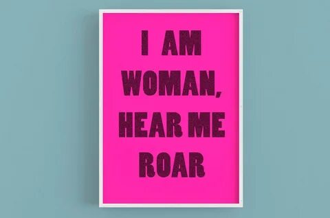 A3 'I Am Woman, Hear Me Roar' Risograph Print - christine ho