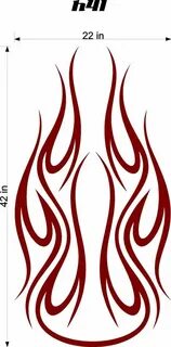 Auto Truck Car Hood Flames Graphics Decals HH41 Pinstriping 