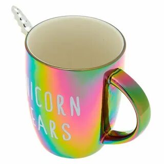 Metallic Ceramic Unicorn Tears Mug - Rainbow Unicorn coffee 